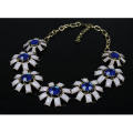 Bule Diamond Flower Alloy Design Charm Whosale Necklace